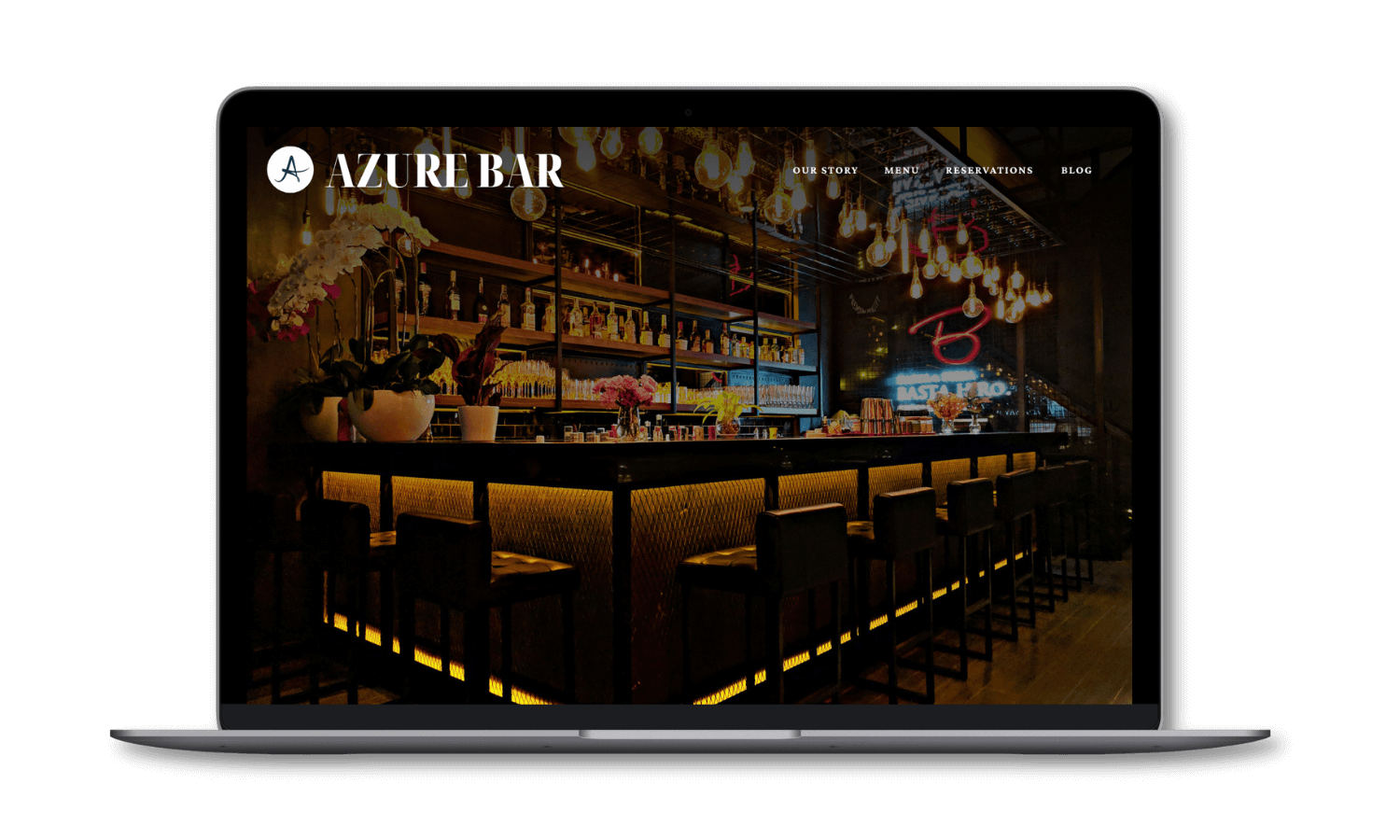 Website design for cocktail bar